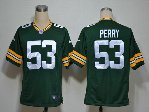 NFL Green Nike Game Jerseys Green Bay Packers 53 Perry